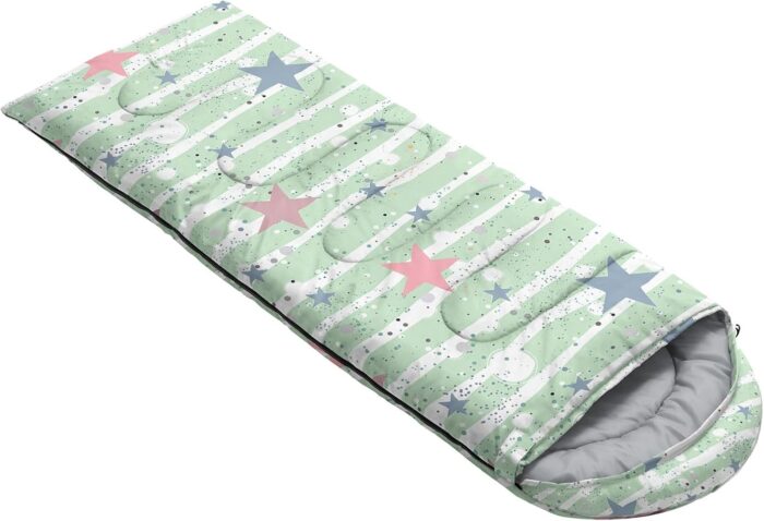 Kids Sleeping Bag for Boys Girls,3D Basketball Print-Lightweight Warm Portable Outdoor Indoor-Waterproof Cold Weather Resistant Sleeping Bag for Camping Hiking - Image 2