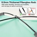 Beach Tent Anti-UV Portable Sun Shade Shelter for 3/4/6/8 Person, Extendable Floor with 3 Ventilating Mesh Windows Plus Carrying Bag, Stakes and Guy Lines - Image 2