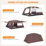 Camping Tent 4-6 Person, Double Layer, Multi-Room Family Cabin Tents with 3 Doors, Mesh Windows, Rainfly & Windproof, Large Waterpoof Tents for Outdoor Camping Hiking Picnic Gathering - Image 2