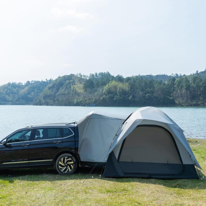 6 Person SUV Tent for Camping, Double Layer PU3000mm and UPF 50+ UV Waterproof Car Tents, Includes Rainfly and Storage Bag, 10FT L x 10FT W - Image 1