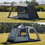 4-6 Person Camping Tent with 3 Door 2 Room Large Family Cabin Tents, Double Layer Waterproof Portable Glamping Tent, Big Tents for Outdoor Camping Hiking and Backpacking - Image 2